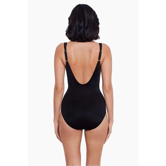 New Miraclesuit Sanibel One Piece Swimsuit in  Black size  12 - Picture 3 of 5